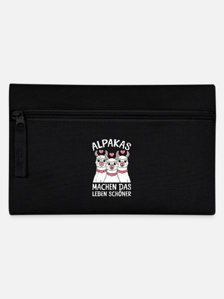 Alpaka ALPAKAS MACHEN DAS LEBEN SCHÖNER Lustiges - Federtasche - Schwarz