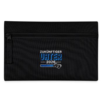 ZUKÜNFTIGER VATER 2026 Vaterschaft Lustiges - Federtasche - Schwarz - Vorne