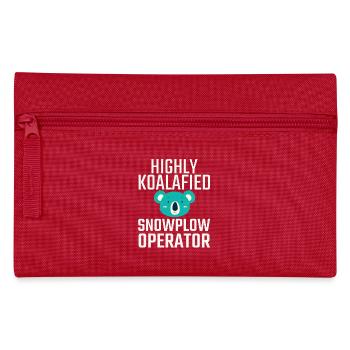 Snowplow Operator Koalafied - Pencil Case - red - Front