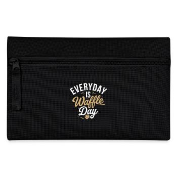 Every day waffle day is a miracle - Pencil Case - black - Front