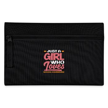 A Girl Loves School Counseling - Pencil Case - black - Front