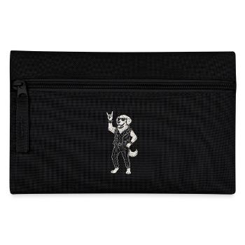 Funny Rock Music Dog Heavy Metal Retro Style - Pencil Case - black - Front