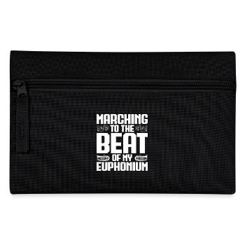 Baritone Player Marching The Beat Euphonium - Pencil Case - black - Front