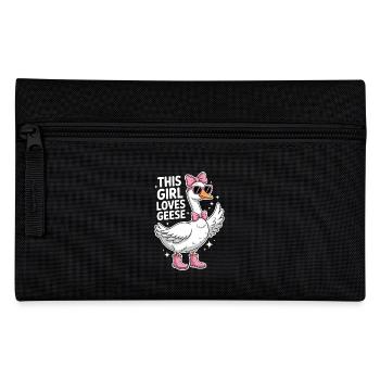 Goose Saying Girl Geese Funny Goose Gift - Pencil Case - black - Front