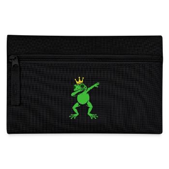 Dabbing Frog with Crown - Dab Dance - Gift - Pencil Case - black - Front
