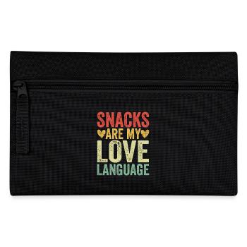 Snacks Are My Love Language - Federtasche - Schwarz - Vorne