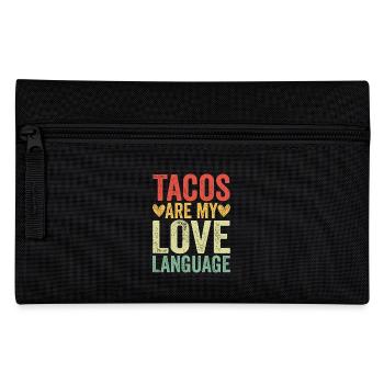 Tacos Are My Love Language - Pencil Case - black - Front