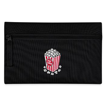 Frisches Popcorn - knusprig, lecker - Geschenk - Federtasche - Schwarz - Vorne