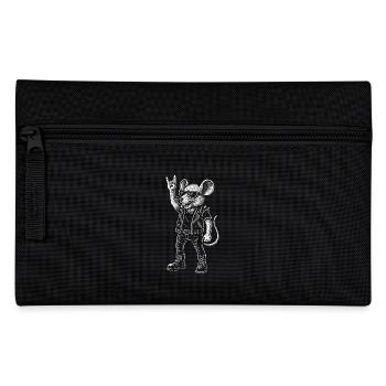 Rockmusik Maus Heavy Metal Lustig Retro - Federtasche - Schwarz - Vorne