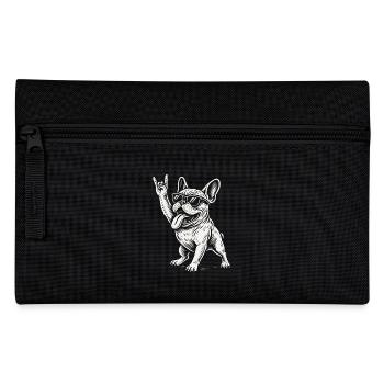Rock Musique Bouledogue Français Drôle Lourd - Trousse - noir - Devant