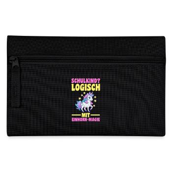 Garderie Sortant de l’école Inscription Licorne Écolier - Trousse - noir - Devant