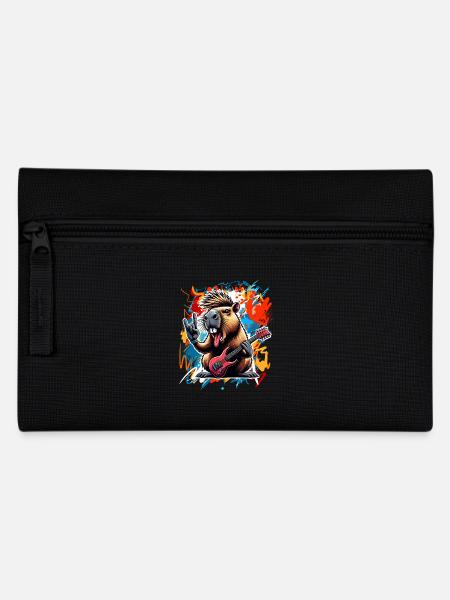 Capybara Rock and Roll Gitarrist - Federtasche - Schwarz