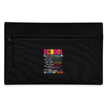 School Counsellor Inspirational Words - Pencil Case - black - Front