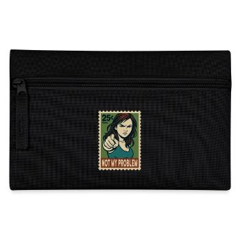 Woman pointing with finger Not my problem - Pencil Case - black - Front