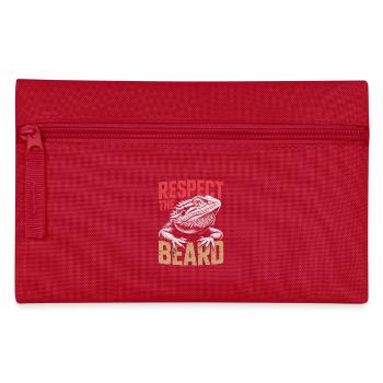 Respect the Beard! Bearded Dragon Reptile Terraristics - Pencil Case - red - Front