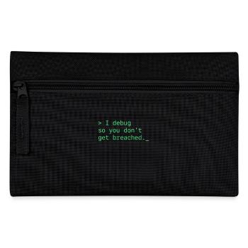 Cybersecurity Info Sec White Hat Hacker Ethical - Pencil Case - black - Front