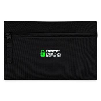 Cybersecurity Info Sec White Hat Hacker Ethical - Pencil Case - black - Front