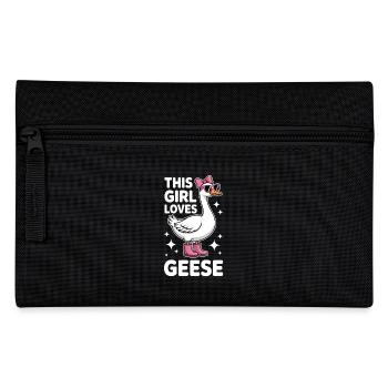 Gans Spruch Mädchen Gänse Lustiges Gans Geschenk - Federtasche - Schwarz - Vorne