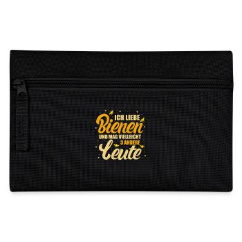 Hobbyimker Imker Bienen Flüsterer Imkern Honig - Federtasche - Schwarz - Vorne