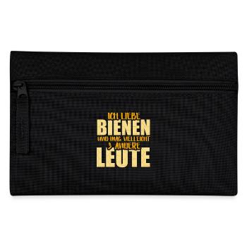 Biene Imker Geschenk Honig Honig Dealer Hobby - Federtasche - Schwarz - Vorne