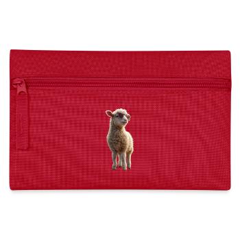 Sheep Lamb Sheep Domestic Sheep Shepherd Sweet Sheep - Pencil Case - red - Front