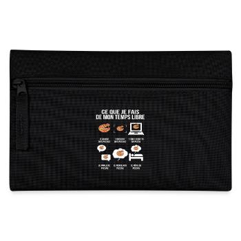 Ce que je fais de mon temps libre Pizza Addict - Trousse - noir - Devant