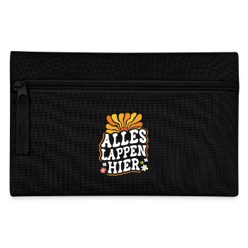 Malle ALLES LAPPEN HIER Retro Lustig - Federtasche - Schwarz - Vorne