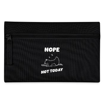 Nope Duck – Nothing will happen today! - Pencil Case - black - Front
