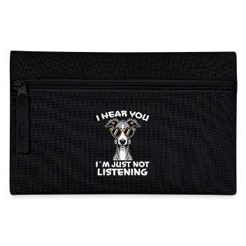 Greyhound Spruch Windhund Witz Greyhound Geschenk - Federtasche - Schwarz - Vorne