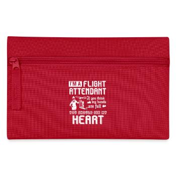 Flight Attendant Full Heart - Pencil Case - red - Front