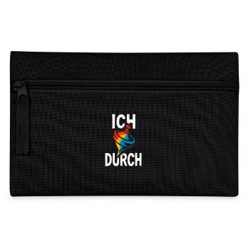 Lustiger Spruch Humor Ich Dreh Durch Geschenkidee - Federtasche - Schwarz - Vorne