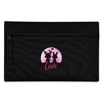 Bunny love - Valentine's Day gift - Pencil Case - black - Front