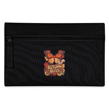 Autumn Joy Butterfly Squirrel and - Pencil Case - black - Front