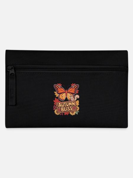 Herbstfreude Schmetterling Eichhörnchen und - Federtasche - Schwarz