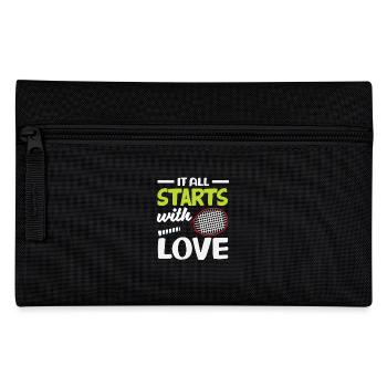 Tennis Player It Starts With Love - Pencil Case - black - Front