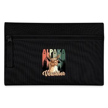 Alpaka Fan ALPAKA VERSTEHER Retro Lustig - Federtasche - Schwarz - Vorne
