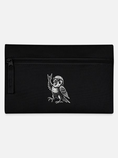 Lustig Heavy Metal Wellensittich Vogel Rock Musik - Federtasche - Schwarz