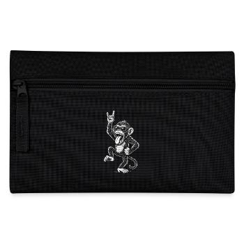 Rockmusik Lustiger Heavy Metal Affe Design - Federtasche - Schwarz - Vorne
