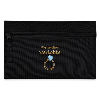 Freundin durchgestrichen Verlobte - Federtasche - Schwarz - Vorne