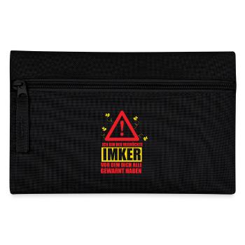 Lustige Imker Geschenke Hobbyimker Imkerei Biene - Federtasche - Schwarz - Vorne