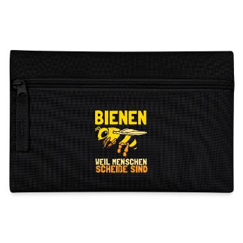 Bienenzucht Imker Imkerei Lustig Bienen Spruch - Federtasche - Schwarz - Vorne
