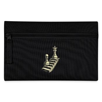 Chess Player Pawn to Checkers Journey - Pencil Case - black - Front