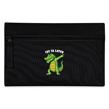 See ya later - Alligator dabbing - Krokodil - Federtasche - Schwarz - Vorne