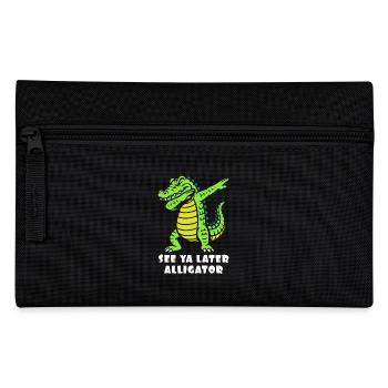 See ya later - Alligator dabbing - Krokodil - Federtasche - Schwarz - Vorne