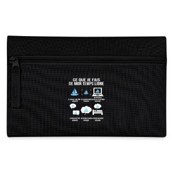 Ce que je fais de mon temps libre Voilier Humour - Trousse - noir - Devant