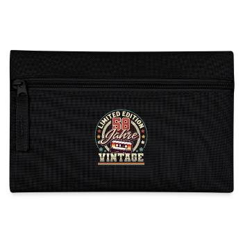 58. Geburtstag Vintage - Federtasche - Schwarz - Vorne