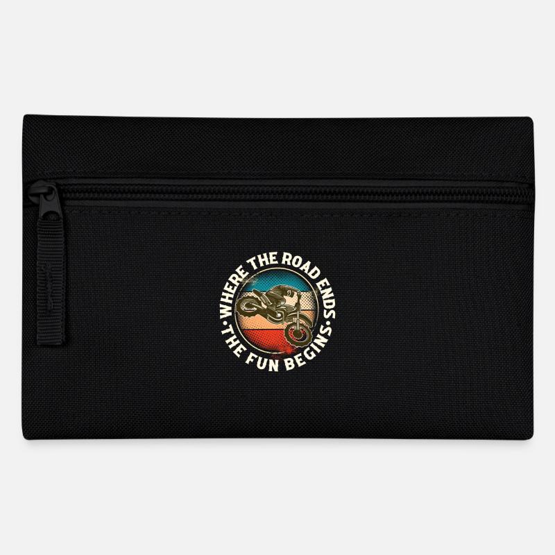 Motocross - Federtasche - Schwarz