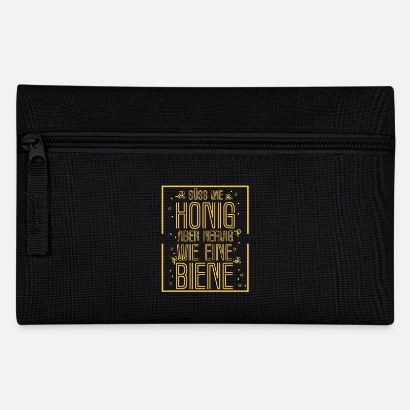Lustige Imker Geschenke Hobbyimker Imkerei Biene - Federtasche - Schwarz