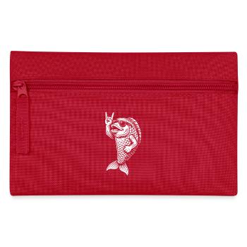 Rockmusik Metal Musik Fisch Lustig Heavy Metal - Federtasche - Rot - Vorne