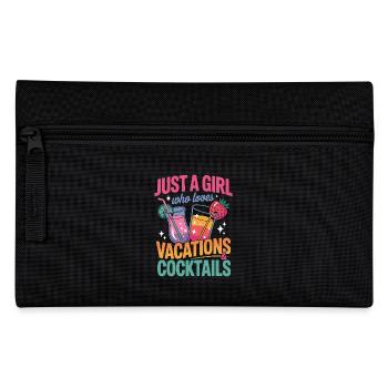 Juste une fille qui aime les vacances et les cocktails - Trousse - noir - Devant